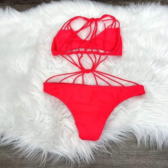 Mikoh Seychelles Tropic Monokini One Piece Swimsuit Strappy Criss Cross Small XS - Picture 3 of 9